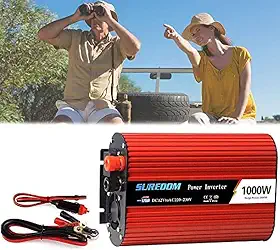 Power Inverter 2000 Watt Dc 12V 24V Para AC 110v 220v Inversor De Onda Senoidal Pura Com 2 Portas USB De Carga Rápida, Para Camping, Motorhomes, Caminhão, Barco,1000v,12vto220v,Collector88