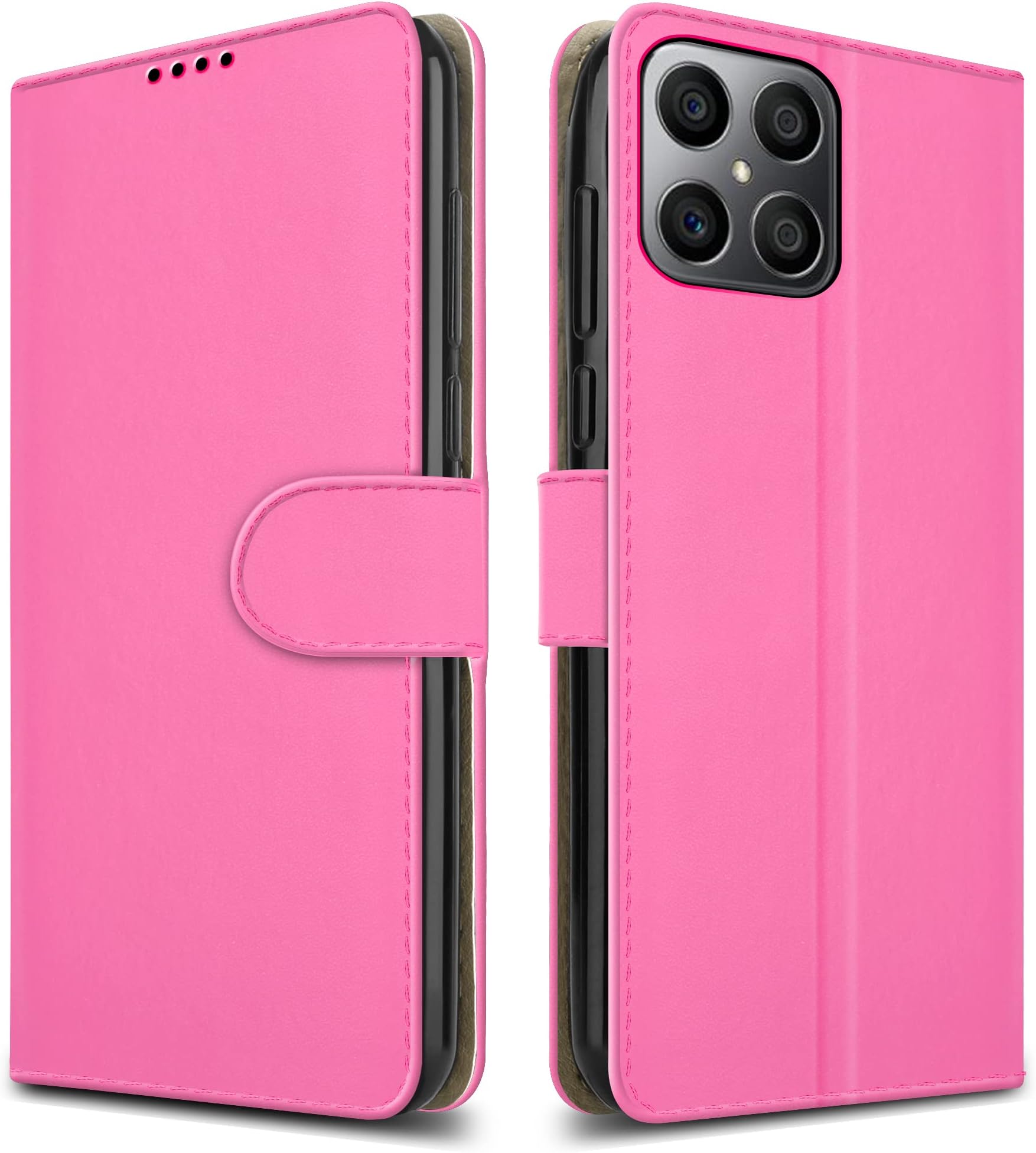 PIXFAB For Honor X8 5G / Honor X6 4G Leather Phone Case, Magnetic Closure Full Protection Book Folio Design, Wallet Case Cover [Card Slots] and [Kickstand] For Honor X8 5G / X6 4G - Pink