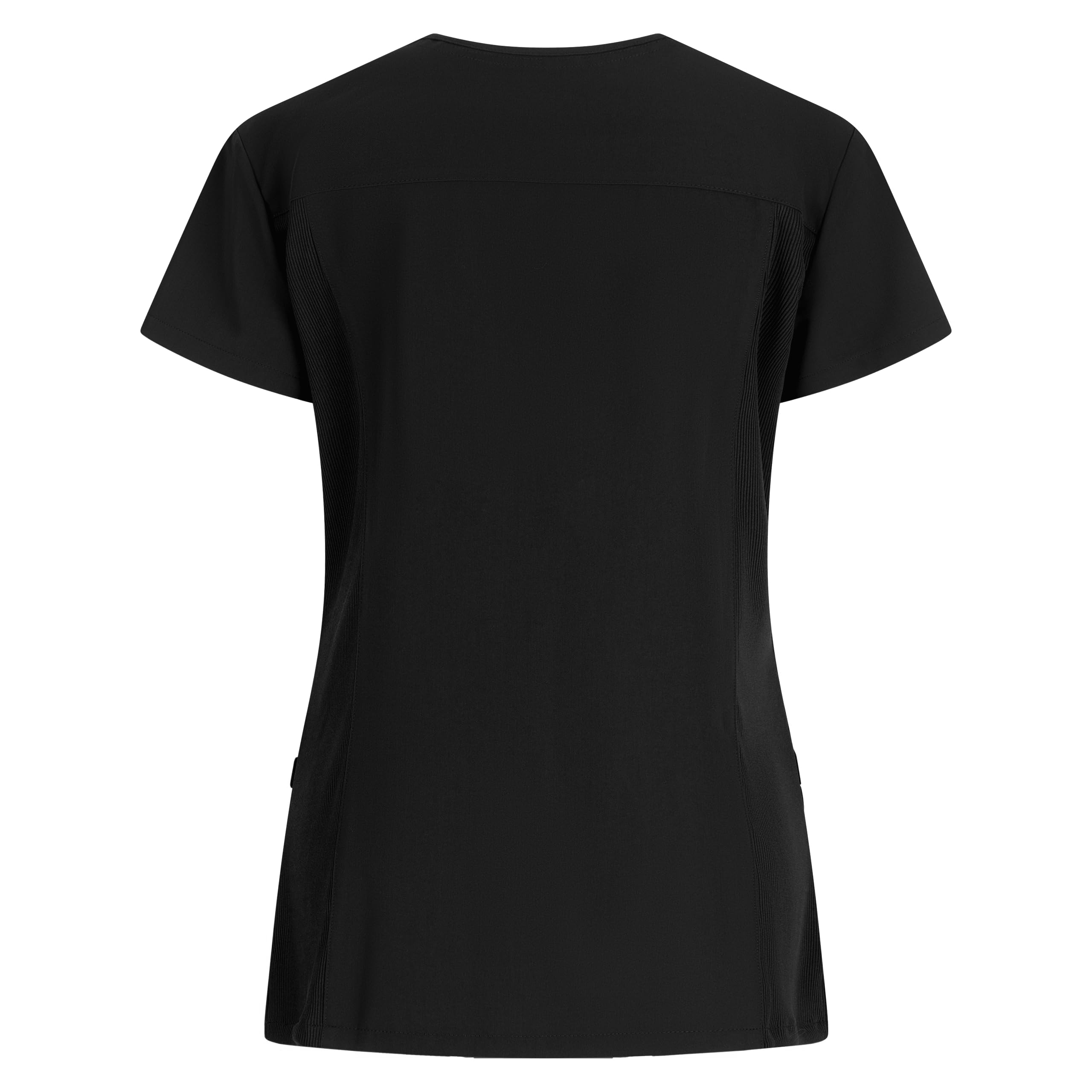 B-well Julia Blouse Medicale Femme Élastique 3 Poches Manches Courtes Col en V Anti-Rides avec Élasthanne