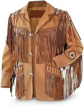 100% Real Suede Western Style Leather Jacket for Sale Native