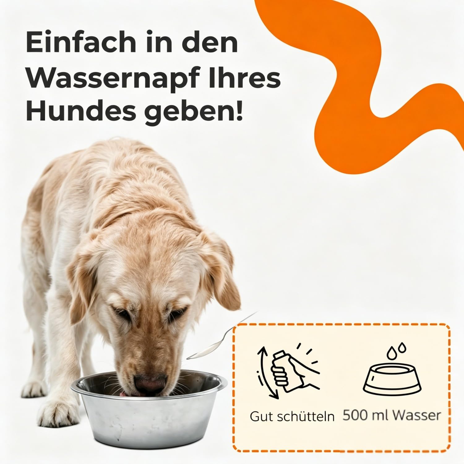 Fluffy Smile - Enjuague bucal dental para perros - No es necesario cepillarse los dientes, fácil de añadir al agua potable, reduce la placa dental y el mal aliento, cuidado bucal diario suave