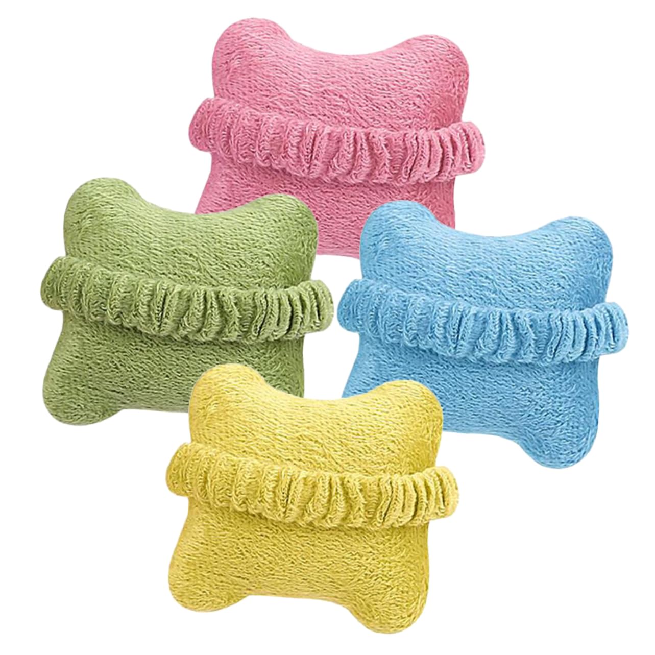 Operitacx 4 Set Cuscini Poggiapolsi Per Mouse Setoso Ergonomico Per Colori Vivaci Giallo Comfort E Facilità Pulizia Per Ufficio E Casa 4 Pezzi*4
