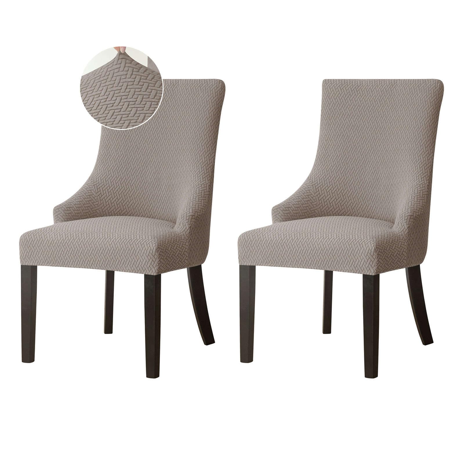 Funda para sillón de comedor con respaldo de alas en comidas familiares