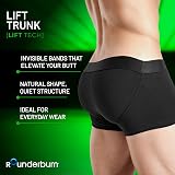Rounderbum Herren-Unterwäsche – Lift-Jockstrap | Jockstraps für Herren – Jock Brief | Push-Up-Effekt – Po-Lifting Shapewear, Schwarze Lift-Unterhose, X-Large - 3