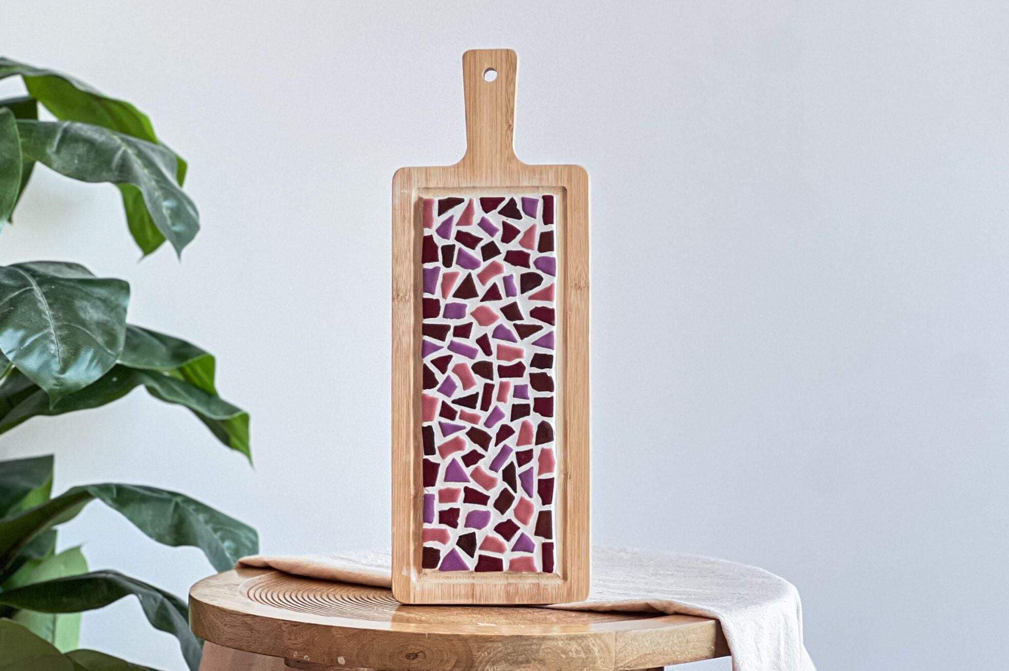 Little Creations Craft Kit - Mosaic Serving Board 40 cm Oud-Roze Mix