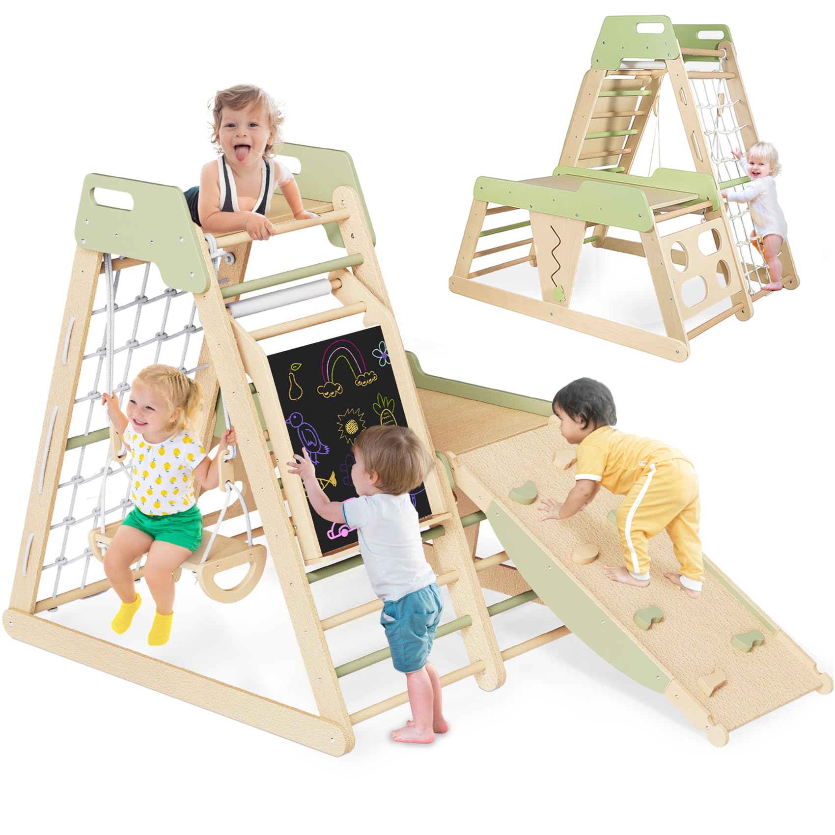 LOL-FUN 12-in-1 Indoor Jungle Gym for Toddlers 1-3