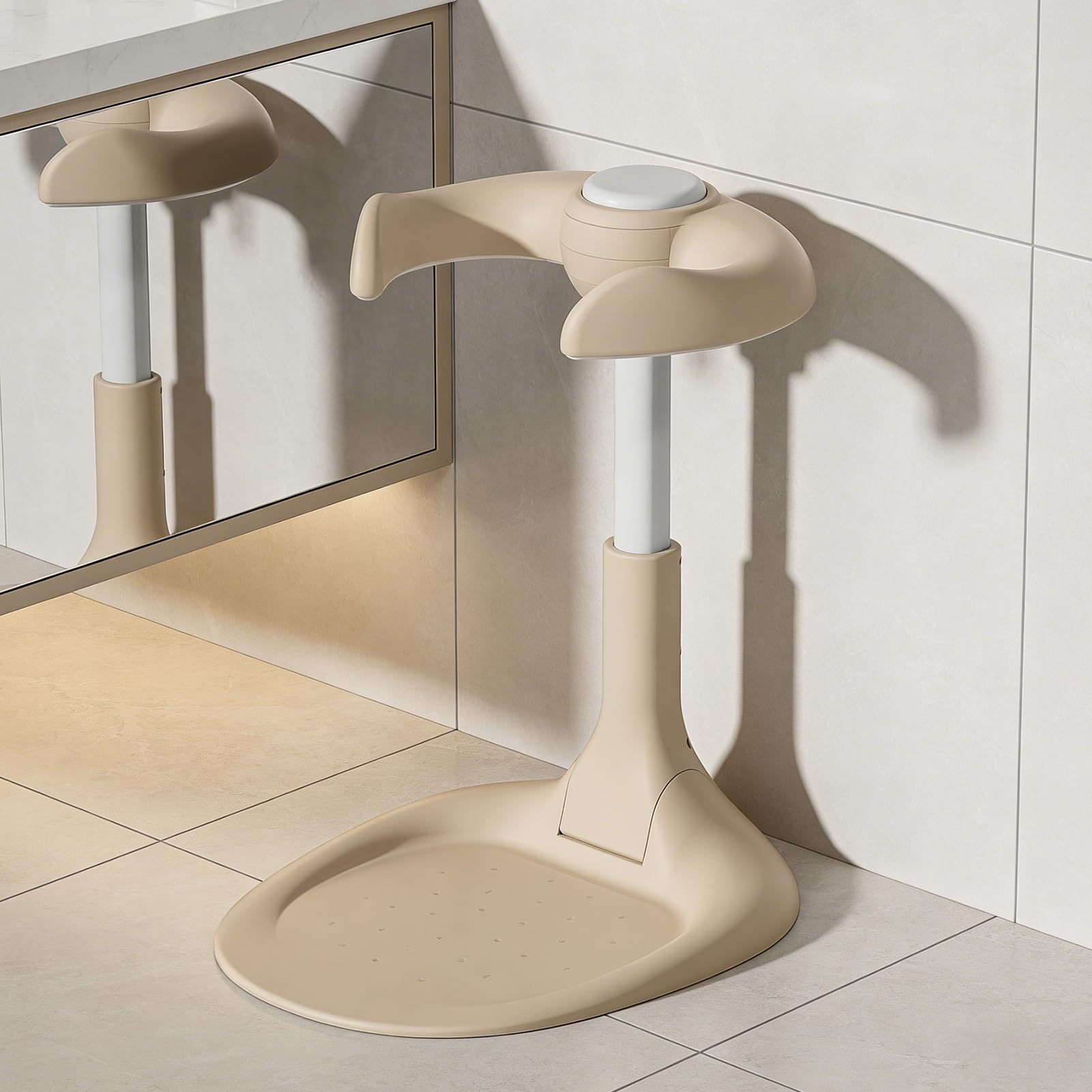 Soporte de ducha para niños, asiento ergonómico ajustable en altura | Soporte de baño para niños – para lavar el cabello, baño, hogar, baño, apartamento, camping