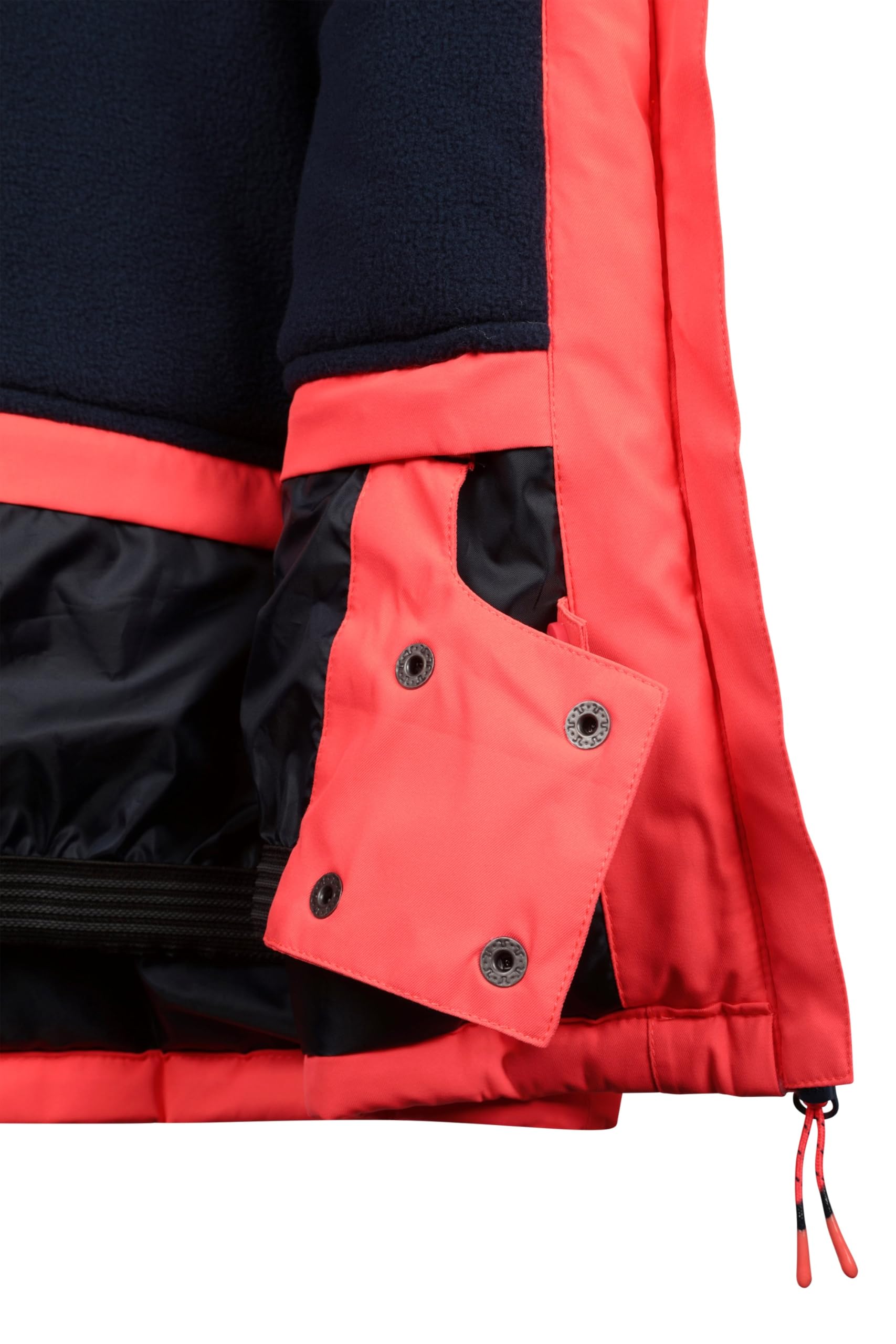 Mountain Warehouse Slalom Kids Extreme Veste de ski imperméable – Manteau rembourré doublé en polaire avec jupe de neige amovible, garçons et filles – Ski d'hiver, sport, marche