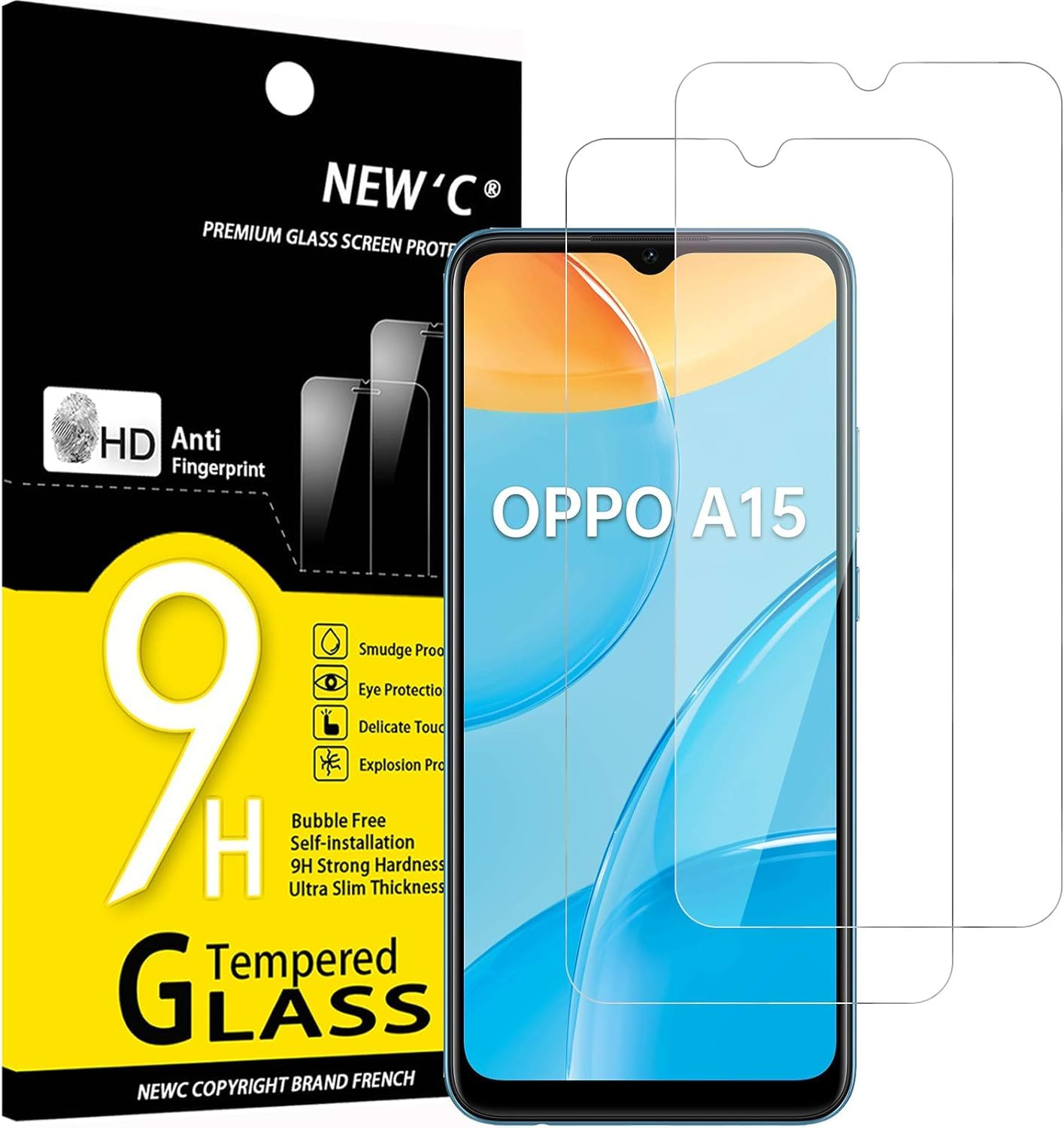 Protection écran Verre Trempé 9H Transparent Pour OPPO A15 - Neuf Sous Blister