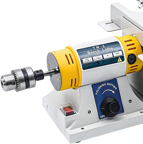 Miniatura 4 de Pulidor de joyería de roca de 110 V 320 W, pulidor de banco de pulir la máquina de facetado equipo lapidario eléctrico mini torno de piedras