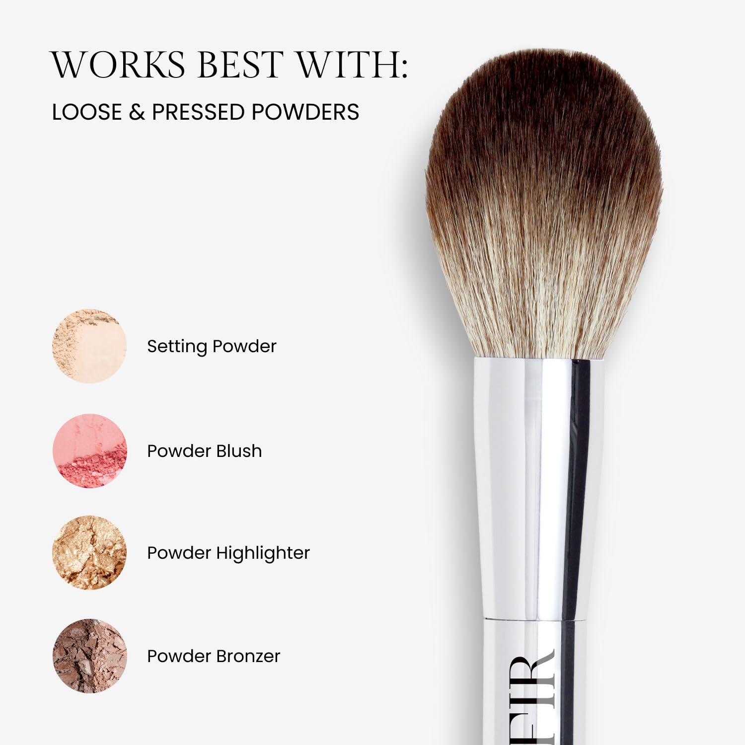 OFIR The Cloud Brush Multi-use Powder Applicator, Teardrop Shape, Powder Diffuser, Sensitive Skin Friendly, Easy to Clean, Vegan