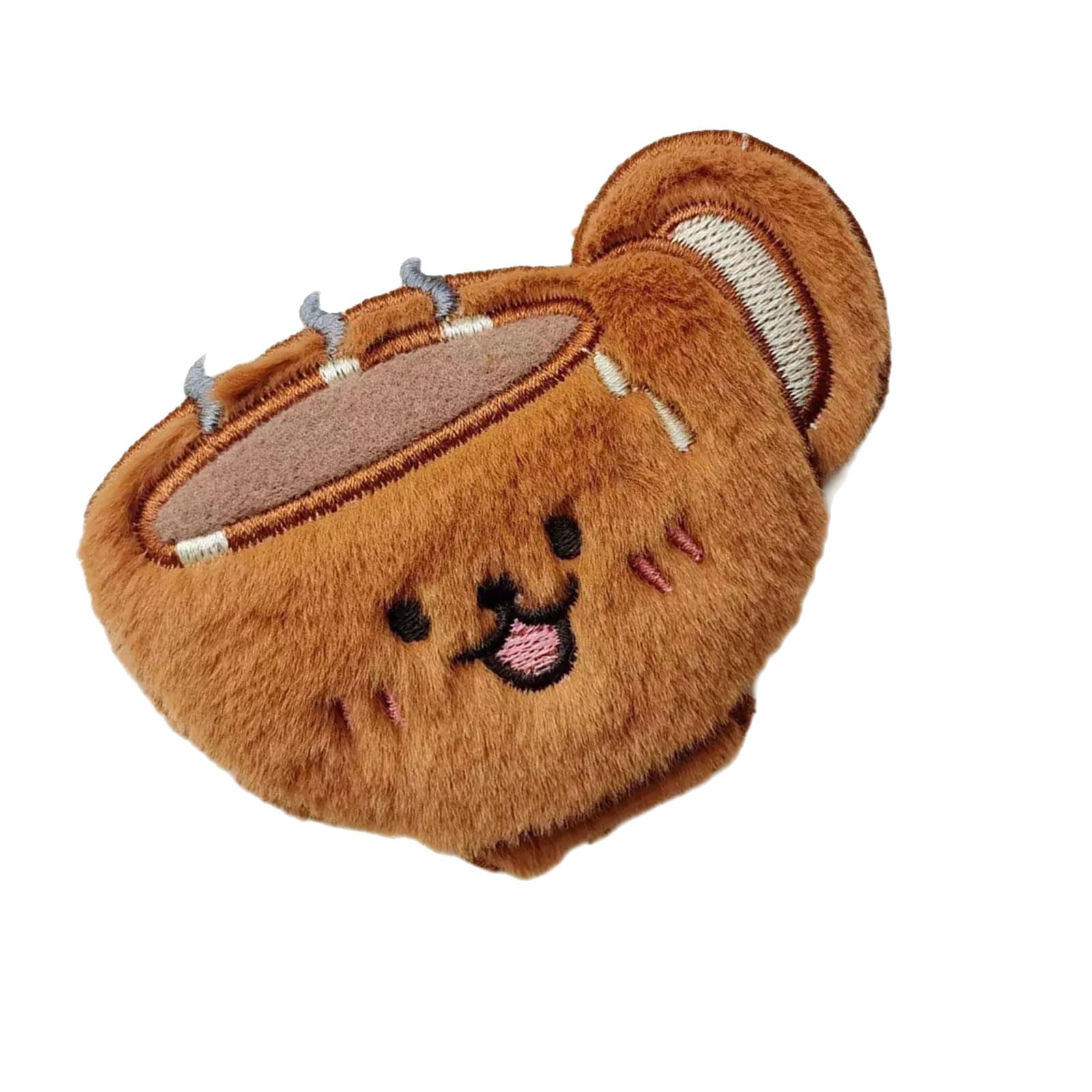 MICFENY Cartoon Dog Plush Toy Texture Chewing Squeaky Toy Stuffed Doll for Small Dog Teething and Engagement