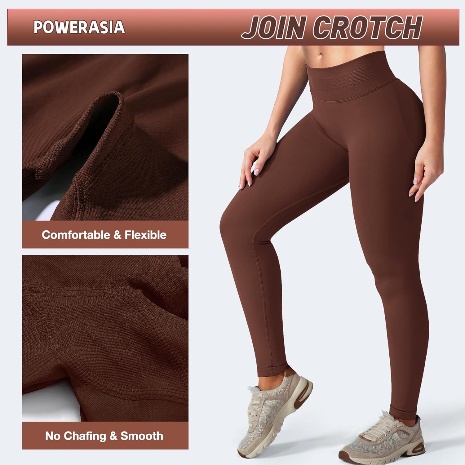 Impact Hidden Scrunch Butt Leggings for Women Mid Low Waist Gym Workout Legging Tummy Control Booty Lifting Yoga Pants - Image 5