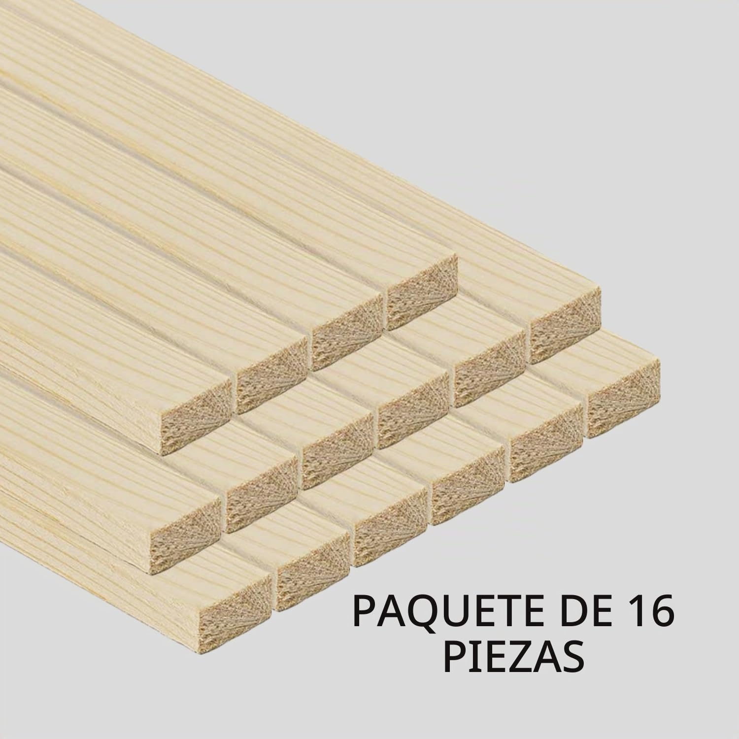 Twe - Listones de madera maciza de abeto 10 x 20 x 3000 metros cepillados en cuatro lados con chaflán en aristas, fabricado en Italia, paquete de 16 unidades