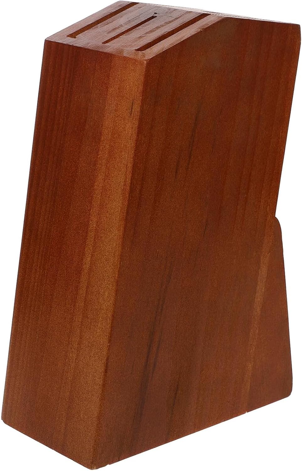 YARNOW Pine Wood Kitchen Knife Block Cutter Storage Rack Walnut Color Cutlery Holder for Home Kitchen Accessory Desktop Knife Stand
