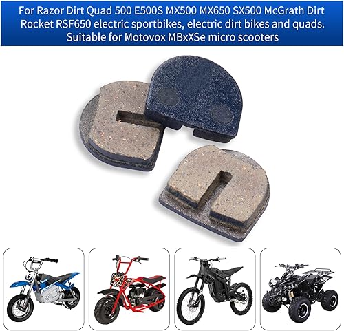 Miniatura 4 de Pastillas de freno redondeadas para Razor Dirt Quad 500 E500S MX500 MX650 SX500 McGrath Dirt Rocket RSF650 motos deportivas eléctricas, motos de