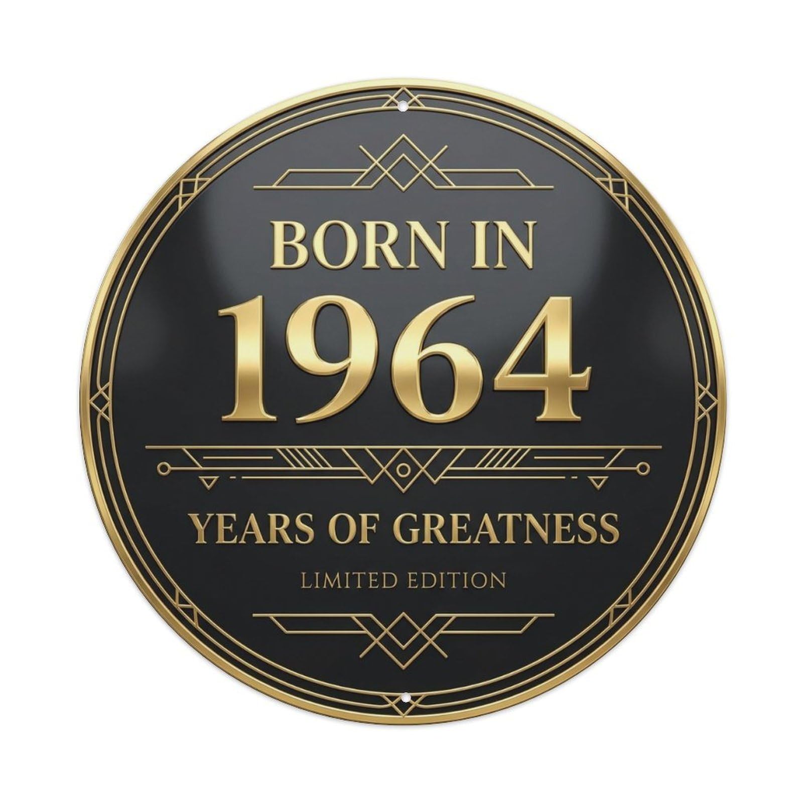 Born In 1964 Years Of Greatness Year-Themed Birthday Gift Vintage Metal Tin Sign