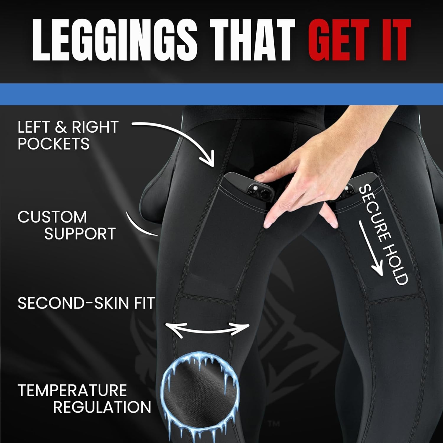 RM Real Men ABCD Pouch Compression Pants - 1, 2 and 3 Pack, Mens Leggings, Yoga Pants, Tights, Base Layer Men Cold Weather - Image 8