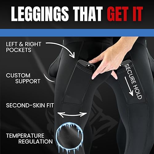 Miniatura 8 de RM Real Men ABCD Pouch Compression Pants - 1, 2 and 3 Pack, Mens Leggings, Yoga Pants, Tights, Base Layer Men Cold Weather