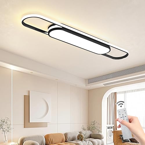 Miniatura 10 de Qcyuui Lámpara de techo moderna, lámparas de techo regulables de 25.6 pulgadas, lámparas de techo de montaje empotrado, lámpara de techo de acrílico