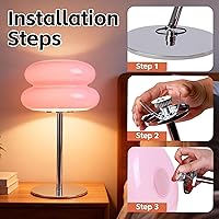 Vista 6 de Bedroom Mushroom lamp, Medieval Modern Bedside Table lamp, dimmable Retro Egg Tart Headlight, Unique Home Mushroom Decoration Aesthetic Lovely
