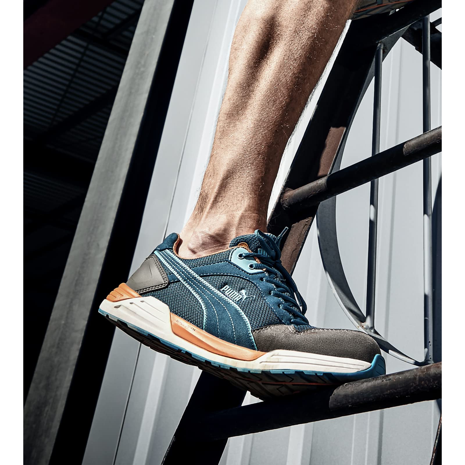 PUMA SAFETY Frontside Low buty robocze S1P ESD HRO SRC, nasadka z włókna szklanego, antypoślizgowe, odporne na wysokie temperatury, bez metalu, męskie