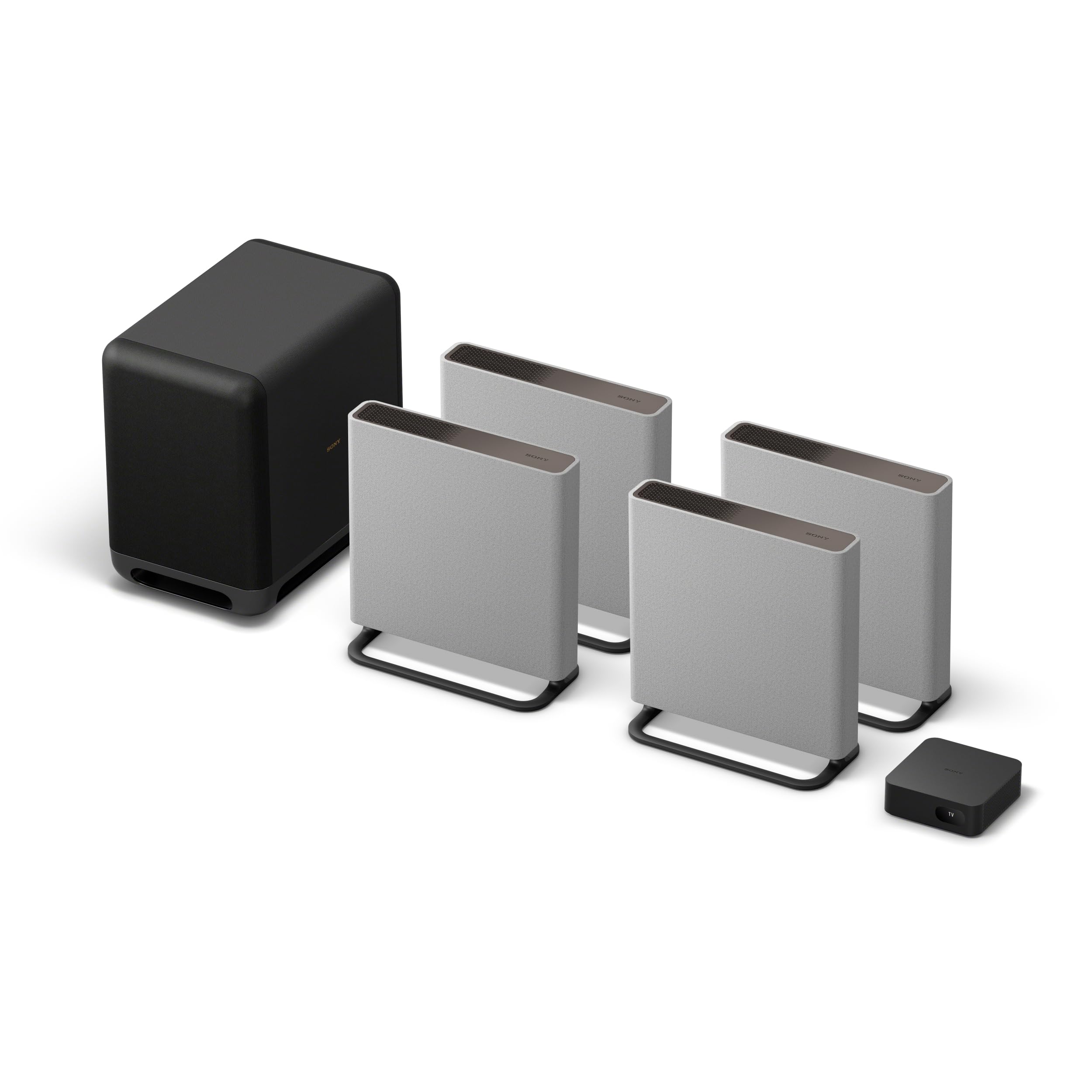 Bravia Theatre Quad(HT-A9M2) Premium Home Theatre System with 360SSM,Multi Dimensional Sound with Wireless Subwoofer SW5 (IMAX,Dolby Atmos/DTSx,360RA,Voice Zoom3,Alexa & Google,8K/4K HDR),Grey