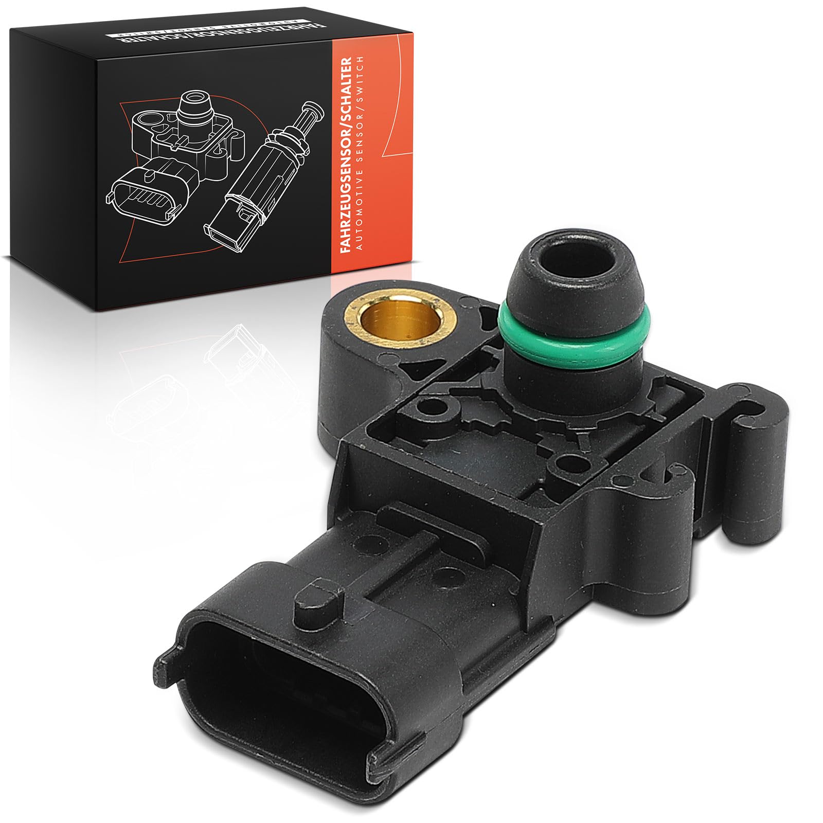 Frankberg Sensore pressione differenziale Pressione gas di scarico Compatibile con Mokka/Mokka X J13 Zafira Tourer C P12 Meriva B MPV S10 Adam M13 Astra J GTC Replace# 1238269