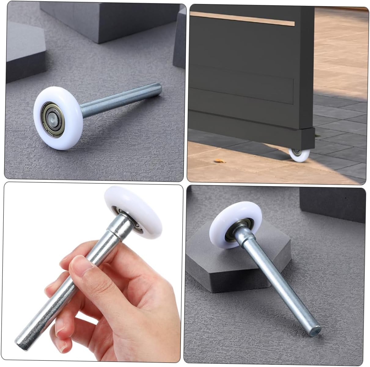 8Pcs Nylon Garage Door Rollers Replacement Silent Precision Bearings for Smooth Operation Durable Easy to Install Compatible with Residential Doors