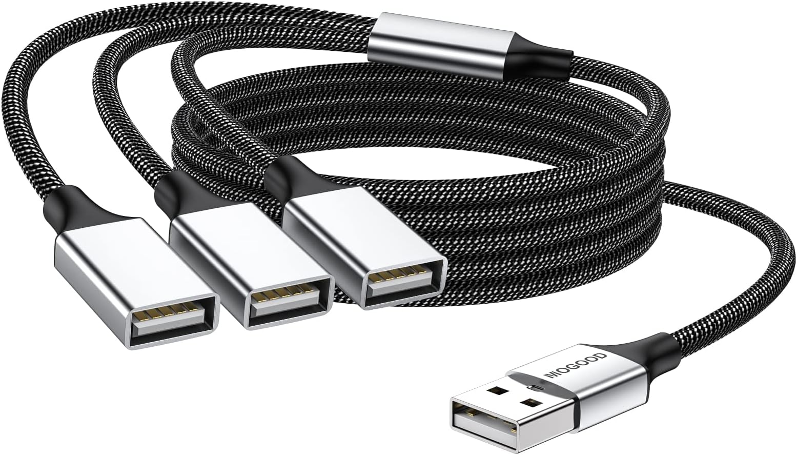 Amazon.com: MOGOOD 3 in 1 USB Splitter Cable 1m, 1 Male to 3 Female ...