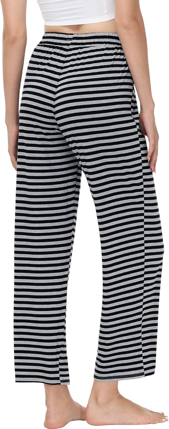 WiWi Pajama Pants for Women Viscose from Bamboo Super Soft Wide Leg Cooling Sweatpants Drawstring Bottoms Sleep Pj Pant S-XXL - Image 2