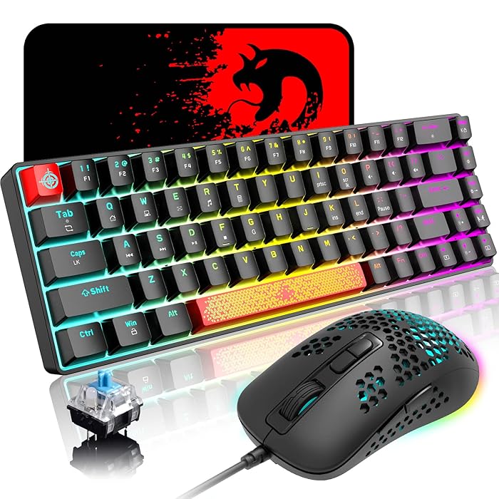 Buy 60 Mechanical Gaming Keyboard and Mouse Combo with RGB Backlit