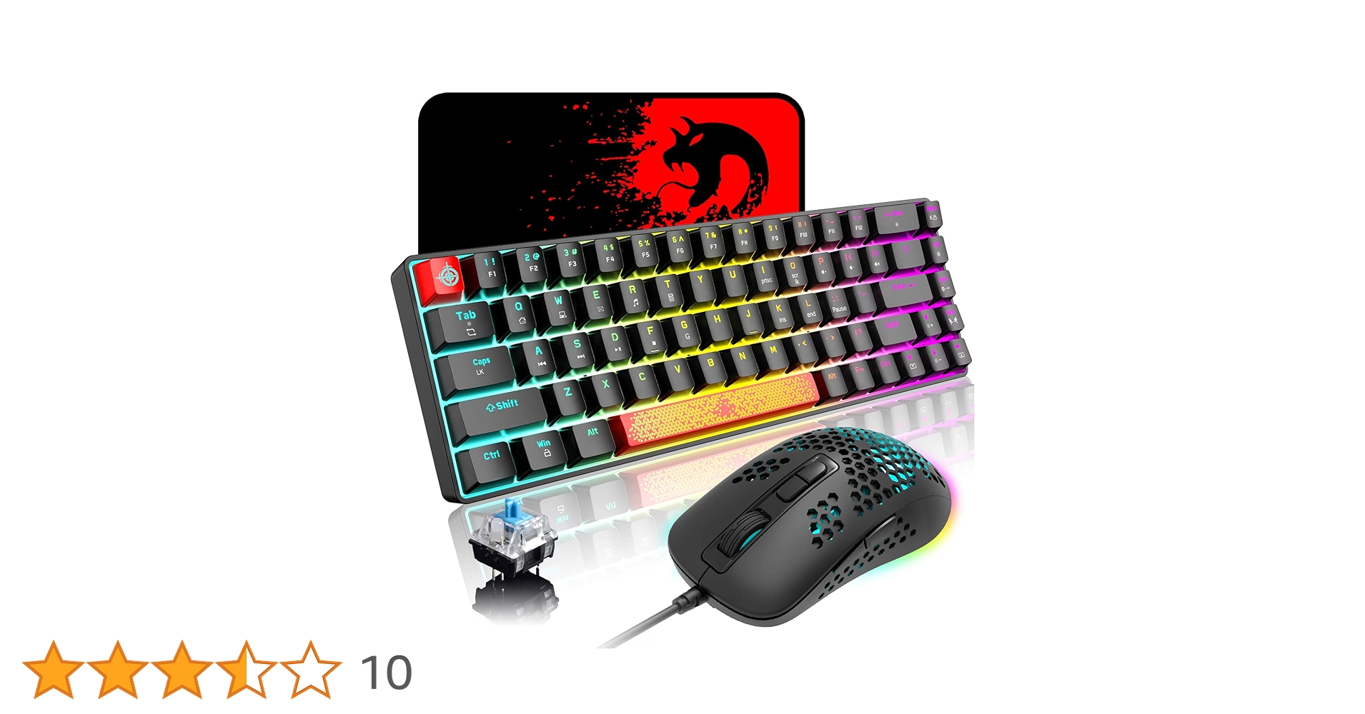 Amazon | 60%メカニカルゲームキーボードとマウスのコンボ RGB