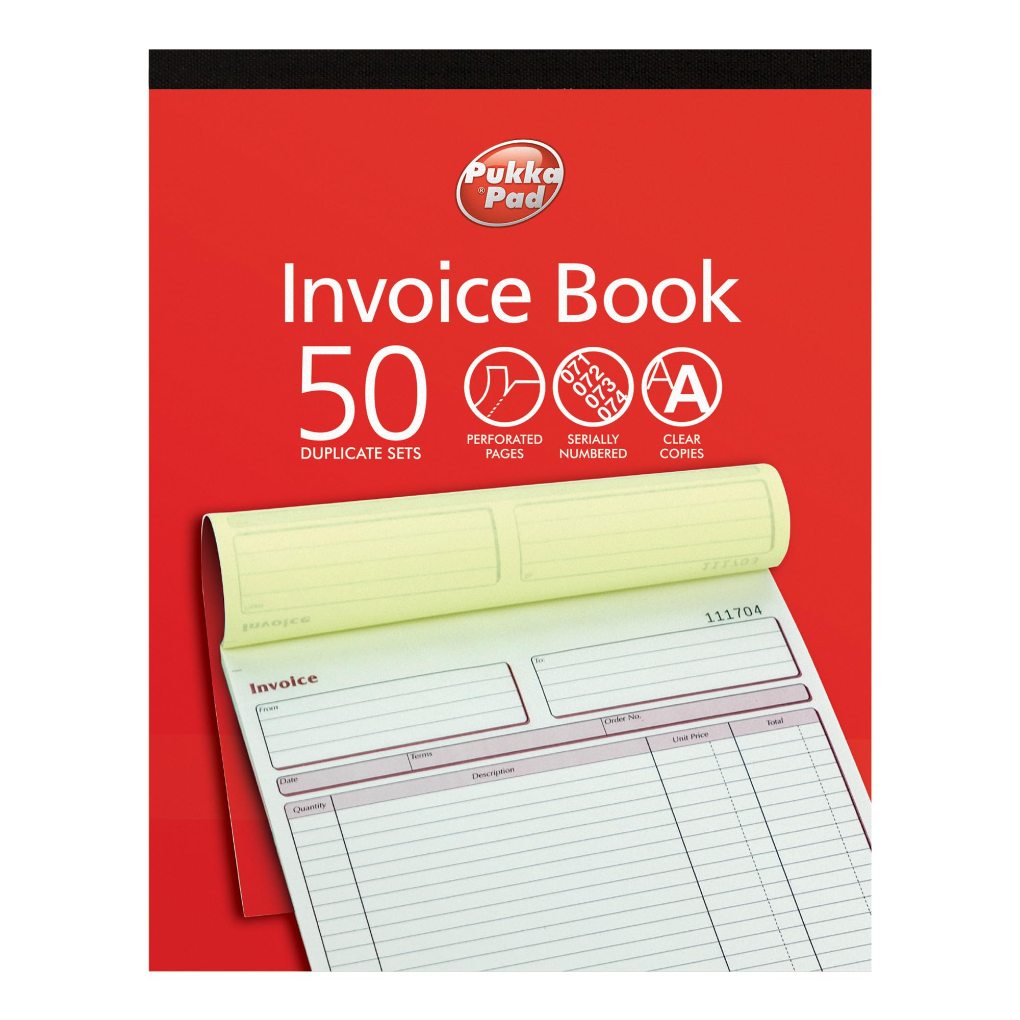 3X1x Pukka Pad A4 (214x273mm) 50 Set Duplicate Invoice Book With Carbon DU8142 Single Book