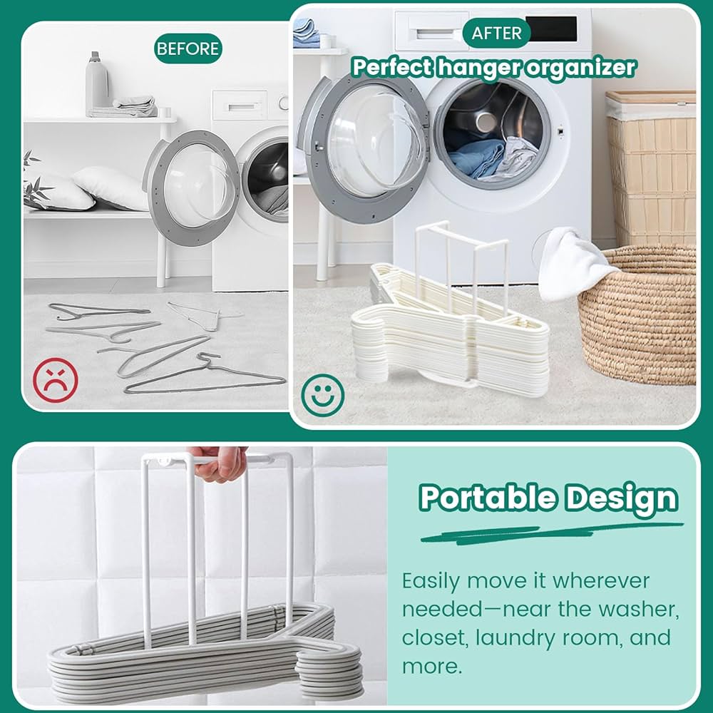 Amazon.com: HAKDAY Hanger Stacker Organizer Stand, White