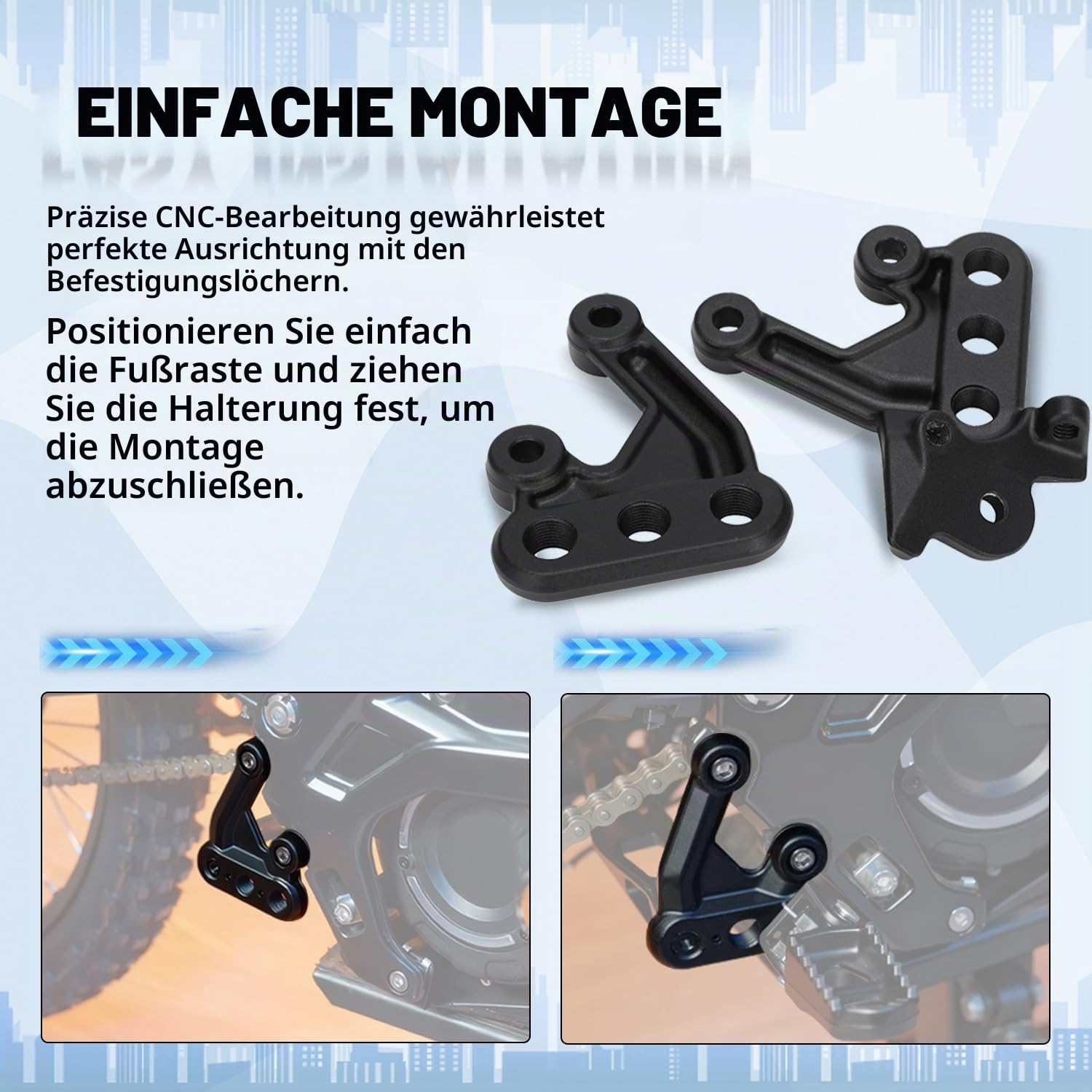 Motorrad Fußrastenhalterung,Fußrasten Tieferlegung Fussrasten Halterung Set für Surron Sur Ron Sur-Ron Light Bee X/S Elektro Dirt Bike