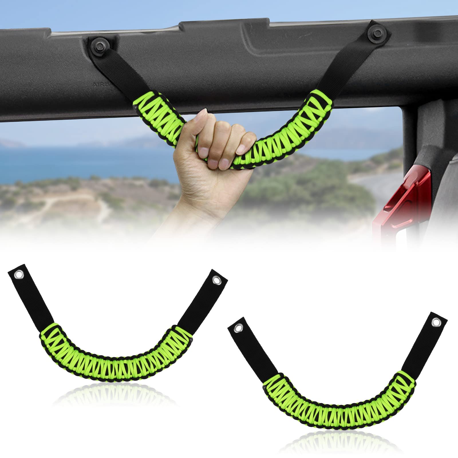 Buy HUICOCY 2 Pack Grab Handles for Bronco, Roll Bar Grab Handles Grip