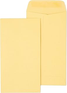 Staples Gummed #7 Currency Envelopes, 3 1/2-inch x 6 1/2-inch, Brown, 1000/Carton (ST19850-CCVS)