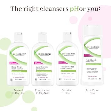pHisoderm Fragrance Free Cream Face Cleanser With Aloe and Oats to Soothe & Calm, Non-foaming pH Balanced Sensitive Skin Face Wash, 6 Fl Oz (3 x 6 fl oz)