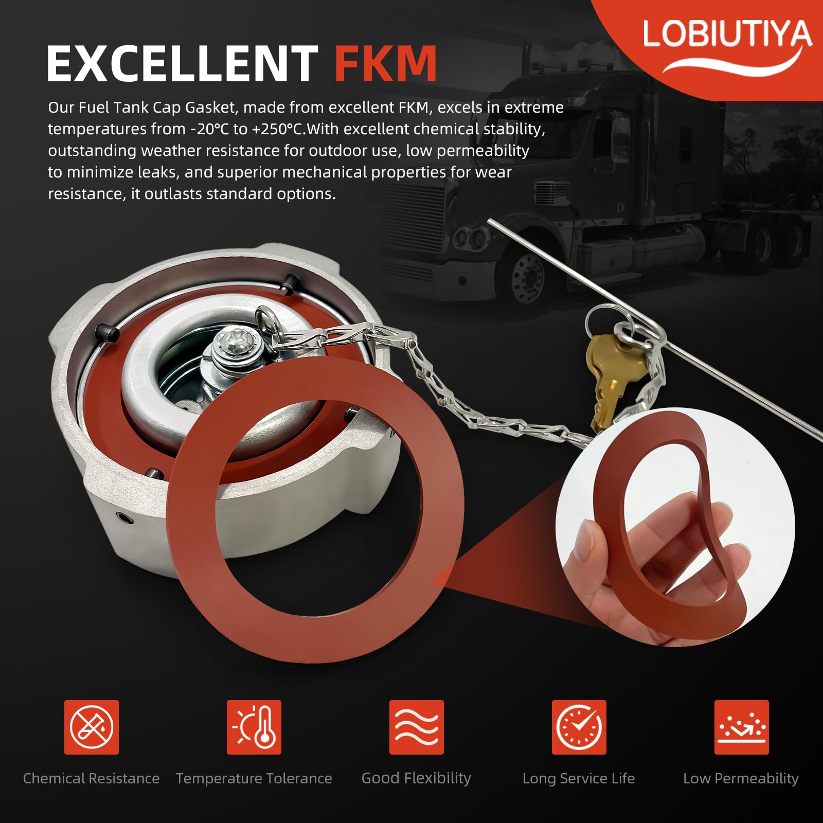 2 Tankdeckel-Dichtungen Für Freightliner - Perfekter Ersatz Mit 1/4 Drehung