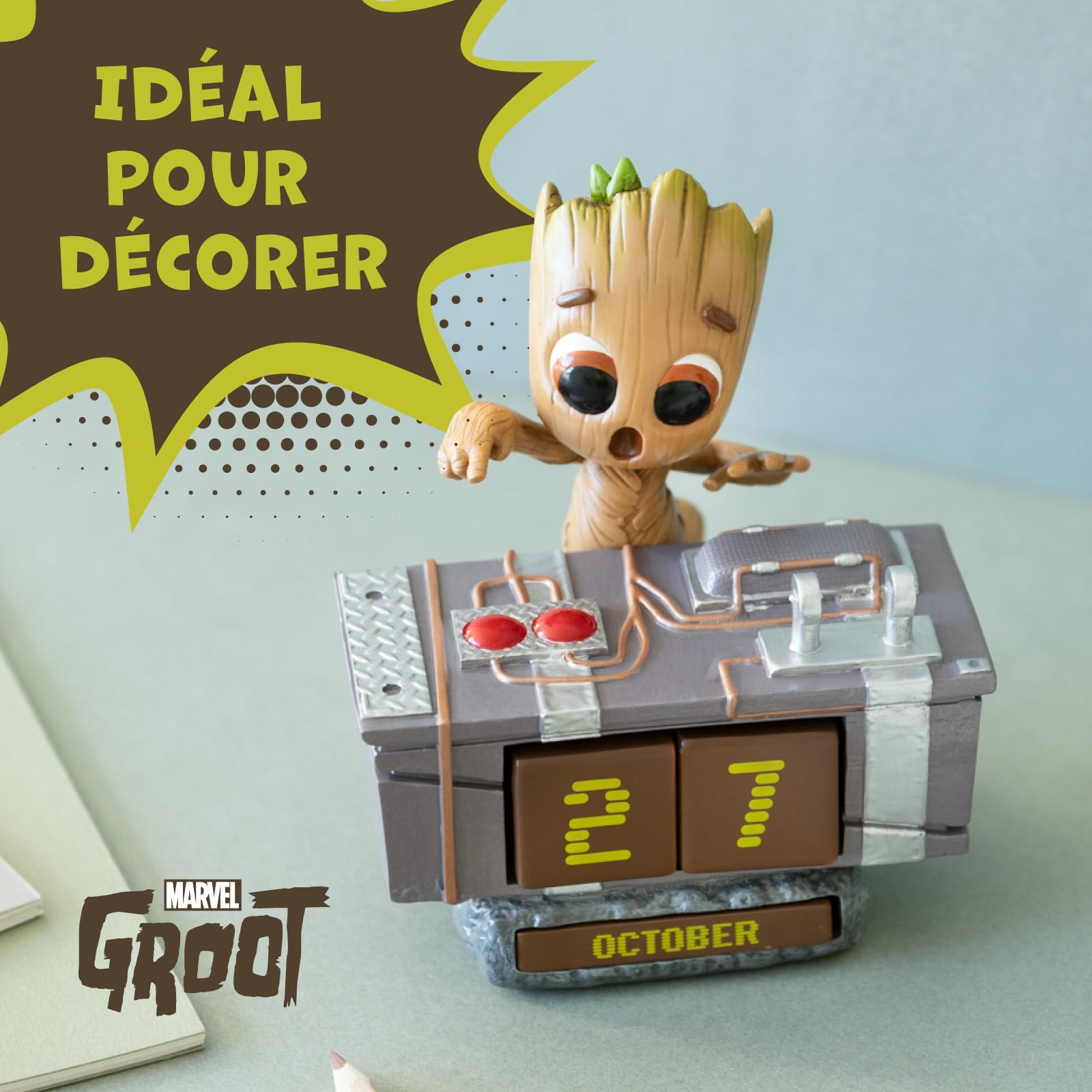 Grupo Erik - Calendrier Perpétuel Marvel, Bébé Groot | Figurine Calendrier, Calendrier 3D, pour Enfant, Cadeaux Geek