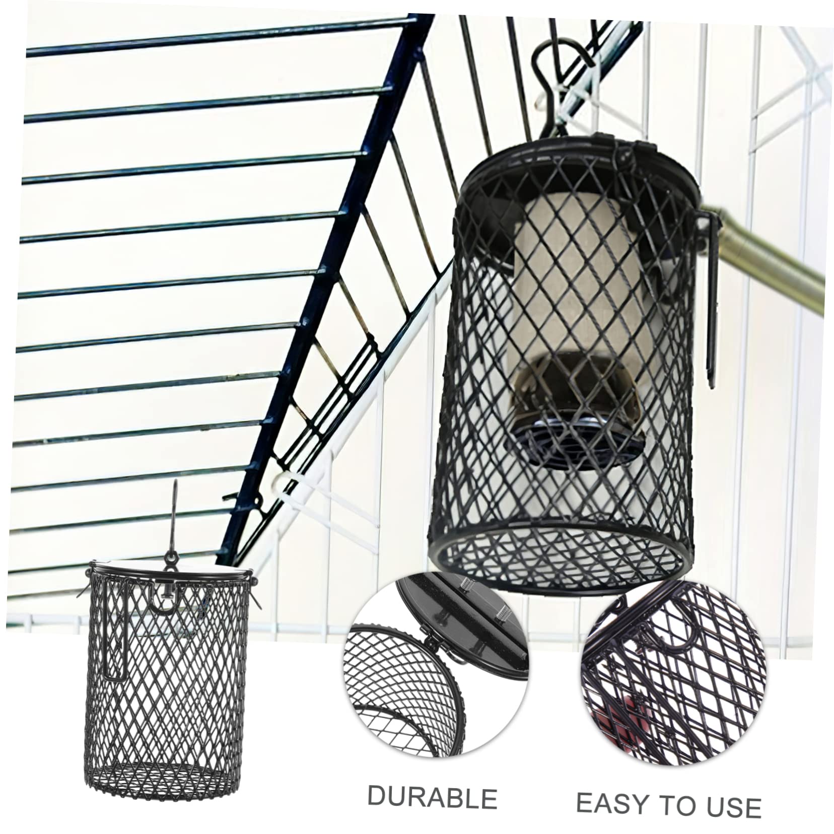 COLLBATH 3 Pezzi Griglia per Lampada Riscaldante Rettili Kit Lampada per Uccelli Paralume per Rettili Lampadina per Riscaldante i Recinto Oscurato Zoo Animali