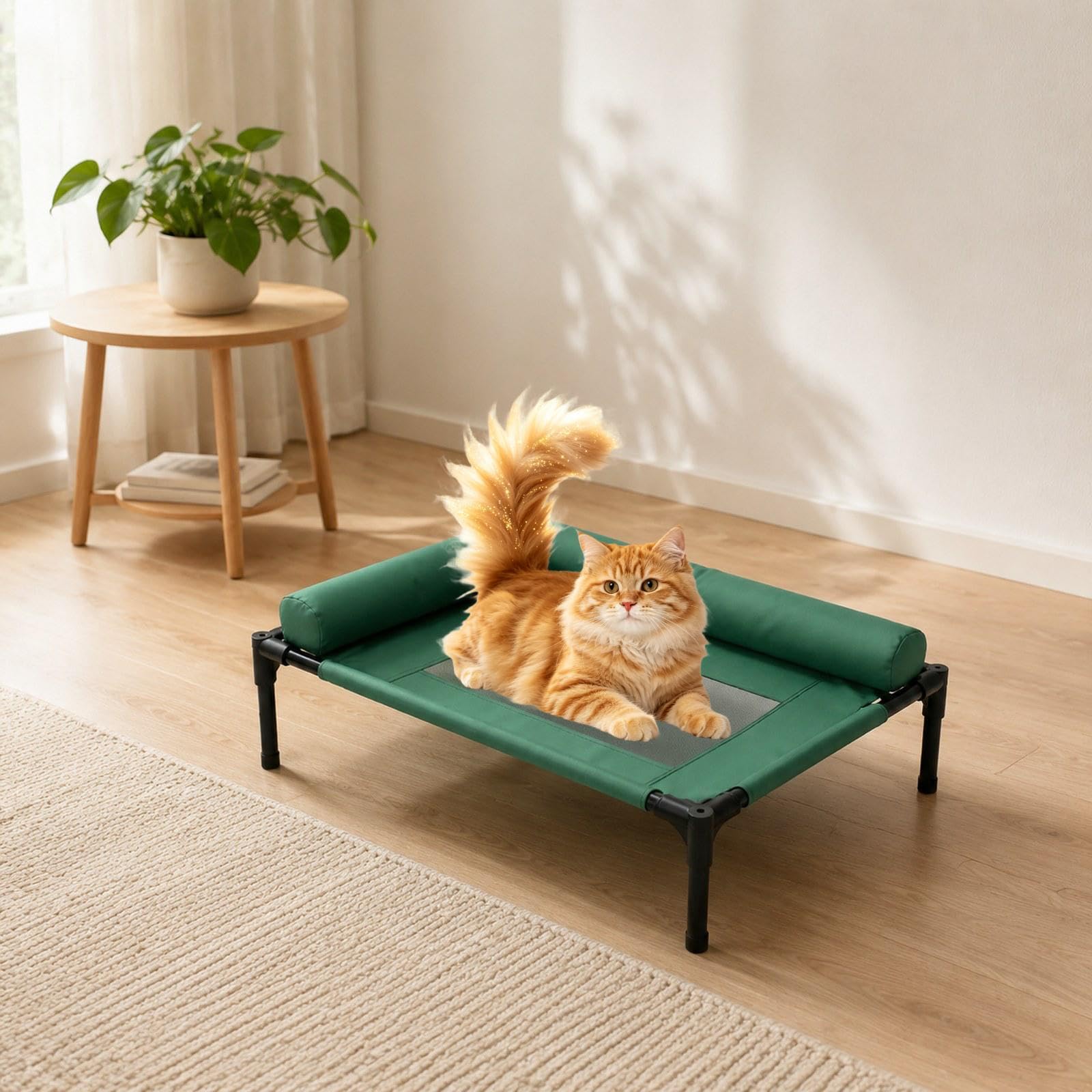 Lettino con Amaca per Esterni, Facile da Pulire, Elegante E Pratico, Ideale per Gattini, L