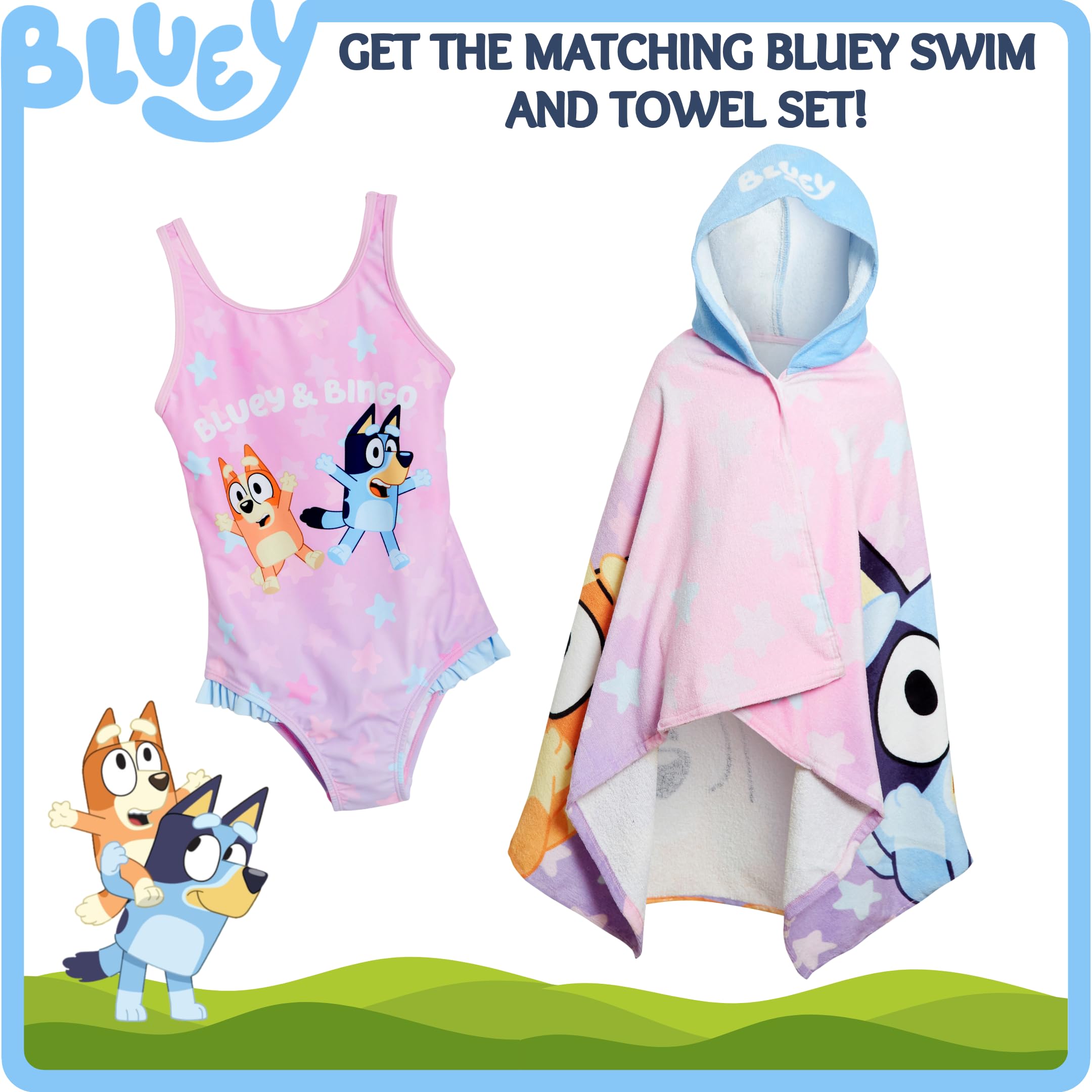Bluey Mädchen Badeanzug Kinder Urlaub Bademode Einteiler Badeanzug Pool