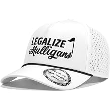 Funny Golf Hats Funny Golf Gifts for Men,Golf Rope Hat for Men,Legalize Mulligans - Black/White