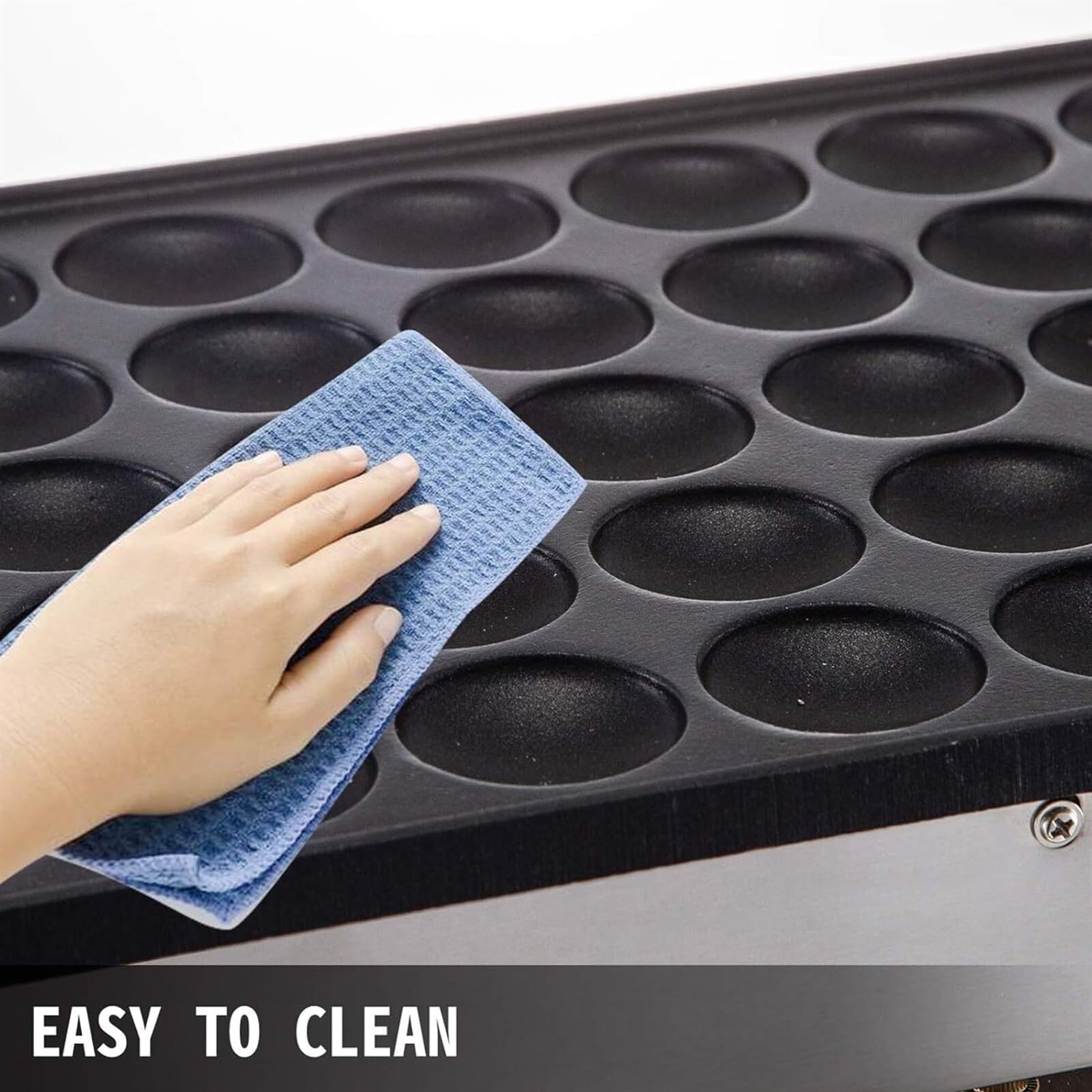 Máquina para Hacer panqueques, 50 Piezas, Comercial, Antiadherente, para poffertjes, máquina eléctrica para Hacer dorayaki y Waffles de 1700 W para Cocina doméstica, Restaurante, p,