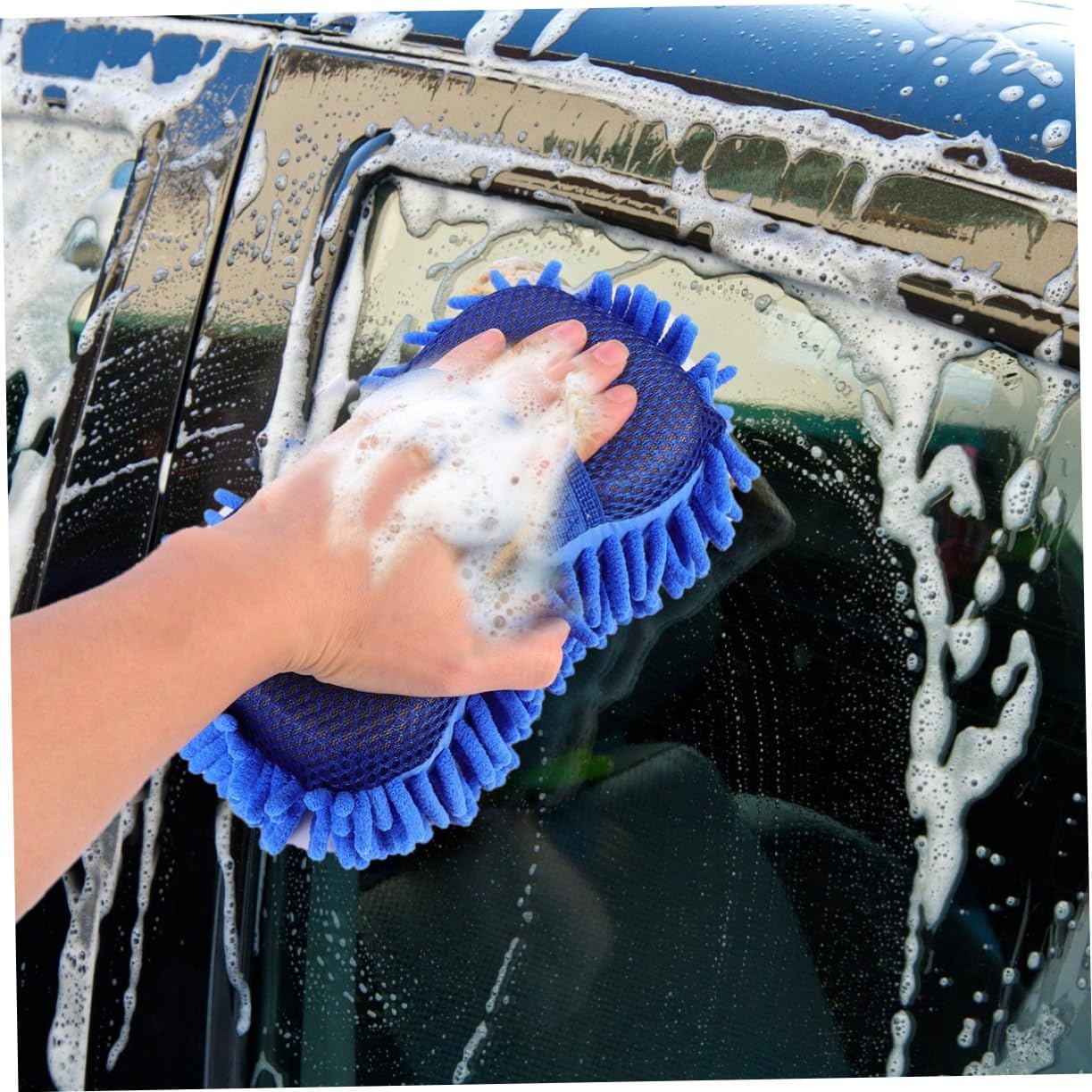 Zerodeko 6pcs Car Wash Mitts Microfiber Auto Cleaning Gloves Scratch Car Wash Tool for Vehicle Cleaning Multi-Purpose Use for Home Bathroom Easy to Use