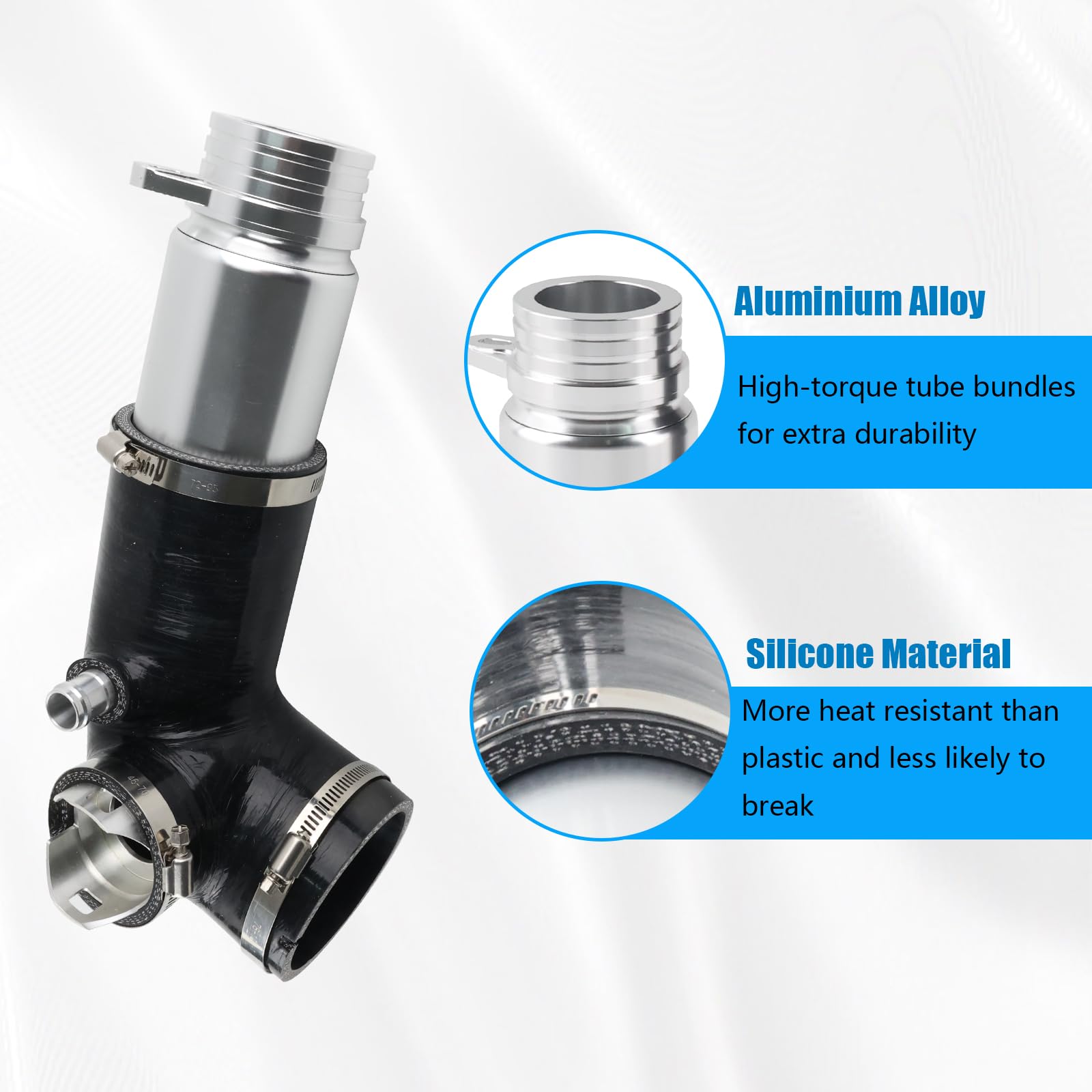 Tubo di ingresso turbo in alluminio silicio, compatibile con BMW N20 / N26 2.0T turbo motore -125i 220i 228i 320i 328i 420i 428i 520i 528i 13717605638