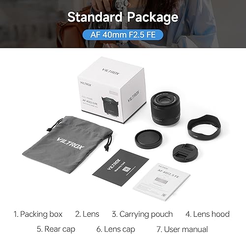 Vista 103 de VILTROX 75mm f/1.2 E Lente para Sony E Mount, Lente PRO 75mm f1.2 de Enfoque Automático de Primera Calidad Compatible para Cámaras sin Espejo Sony E