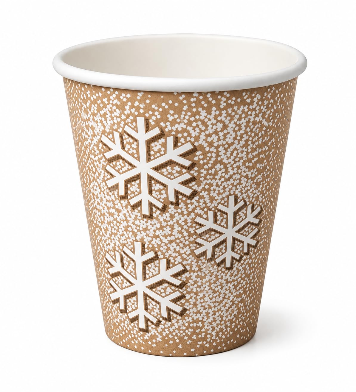 PGV Lot de 1000 gobelets en carton - Motif flocon de neige - 200 ml - Différentes quantités